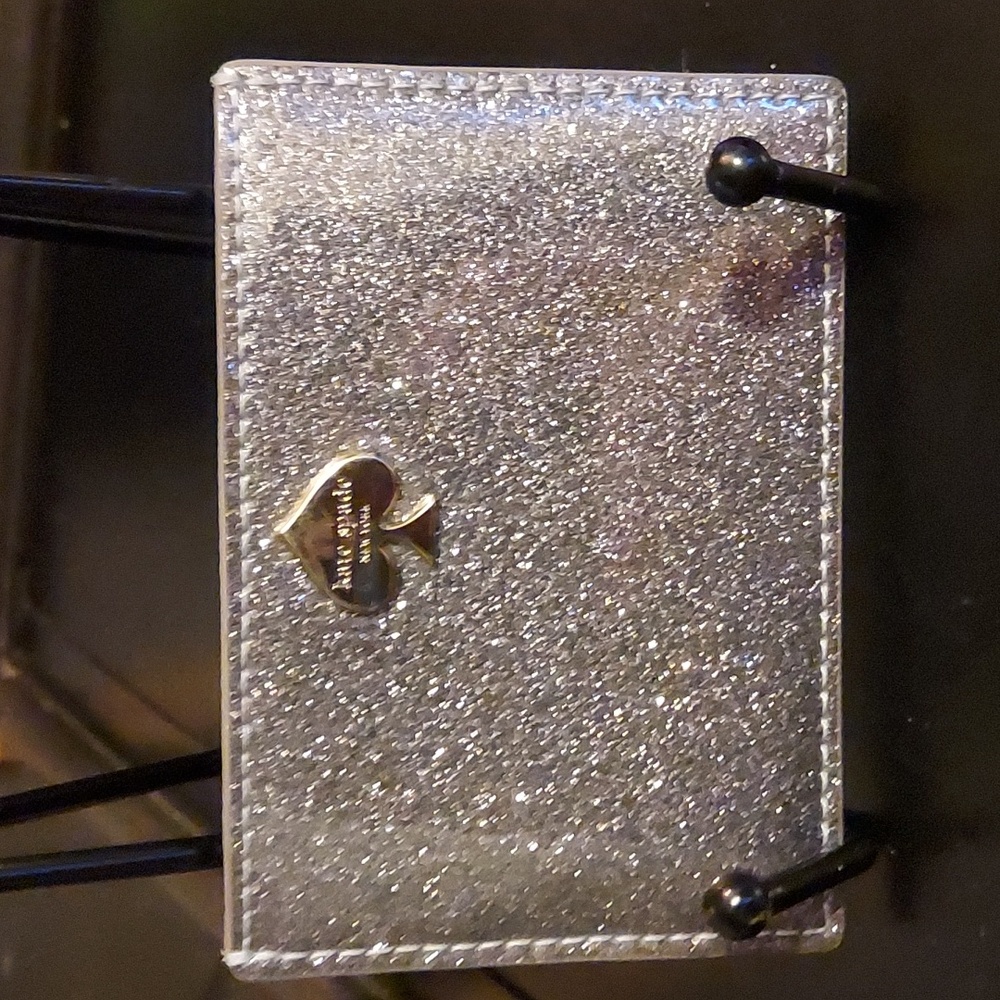 Kate Spade Silver Glitter Card Holder
